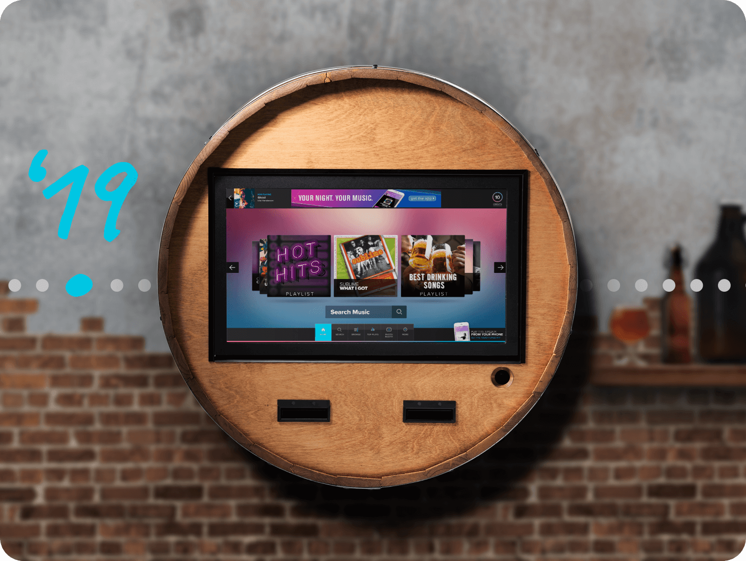 TouchTunes Fusion Barrel jukebox